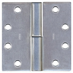 Stanley - 4-1/2" Long x 4-1/2" Wide 304 Stainless Steel Full Mortise Commercial Hinge - USA Tool & Supply