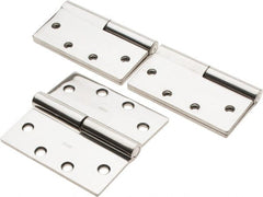 Stanley - 4-1/2" Long x 4-1/2" Wide 304 Stainless Steel Full Mortise Commercial Hinge - USA Tool & Supply
