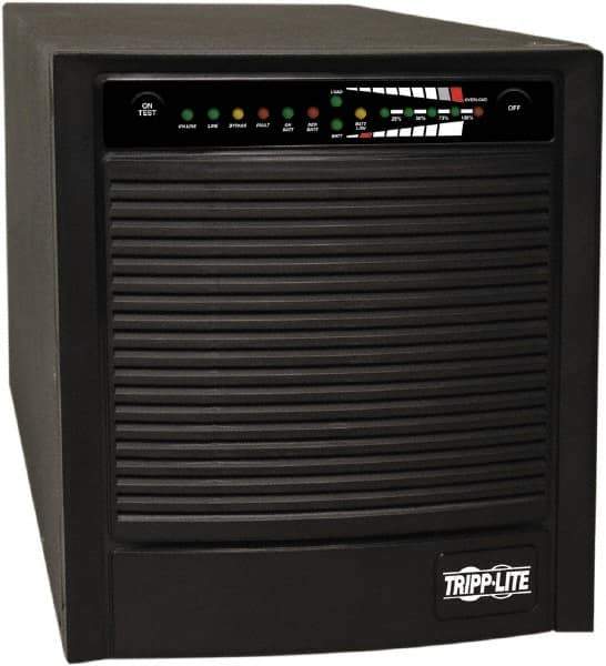 Tripp-Lite - 15 Amp, 1,500 VA, Tower & Rack Mount Online Backup Uninterruptible Power Supply - Backup 4-1/2 min with Full Load & 13 min with Half Load, 120 VAC Input & Output, 1,200 Watt Output, 1 Phases, 6 Outlets - USA Tool & Supply