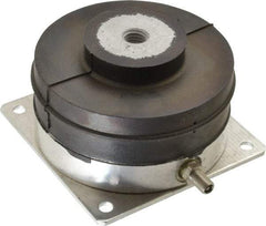 Tech Products - 1/2-13 Bolt Thread, 4-1/8" Long x 4.19" Wide x 2-1/2" High Pneumatic Stud Mount Leveling Pad & Mount - 300 Max Lb Capacity, 4.14" Base Diam - USA Tool & Supply