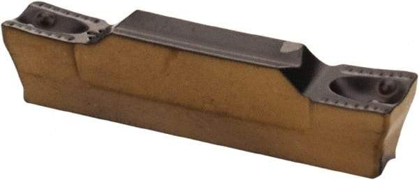 Iscar - 3002GRIP Y Grade IC808, 3mm Cutting Width Carbide Grooving Insert - 1.8mm Max Depth of Cut, Neutral, 0.2mm Corner Radius, TiAlN Finish - USA Tool & Supply