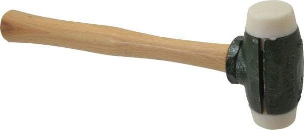 Garland - 2 Lb Head 1-1/2" Face Nylon Split Head Hammer - 12-1/2" OAL, Wood Handle - USA Tool & Supply