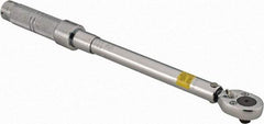 Proto - 3/8" Drive Mil Spec Micrometer Torque Wrench - 16 Ft/Lb to 80 Ft/Lb Torque, 15-1/2" OAL, Ratchet Head - USA Tool & Supply