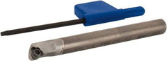 Iscar - 6.6mm Min Bore Diam, 60mm OAL, 6mm Shank Diam, Indexable Boring Bar - Screw Holding Method - USA Tool & Supply