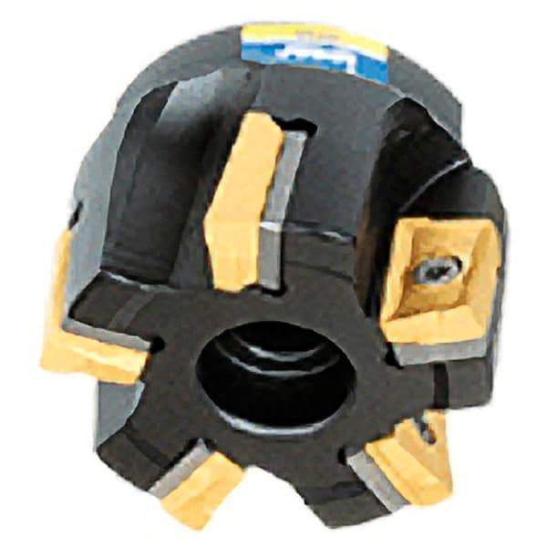 Iscar - 7 Inserts, 63mm Cut Diam, 25.4mm Arbor Diam, 12.5mm Max Depth of Cut, Indexable Square-Shoulder Face Mill - 0/90° Lead Angle, 50mm High, 3M AXKT 1304 Insert Compatibility, Series Mill2000 - USA Tool & Supply