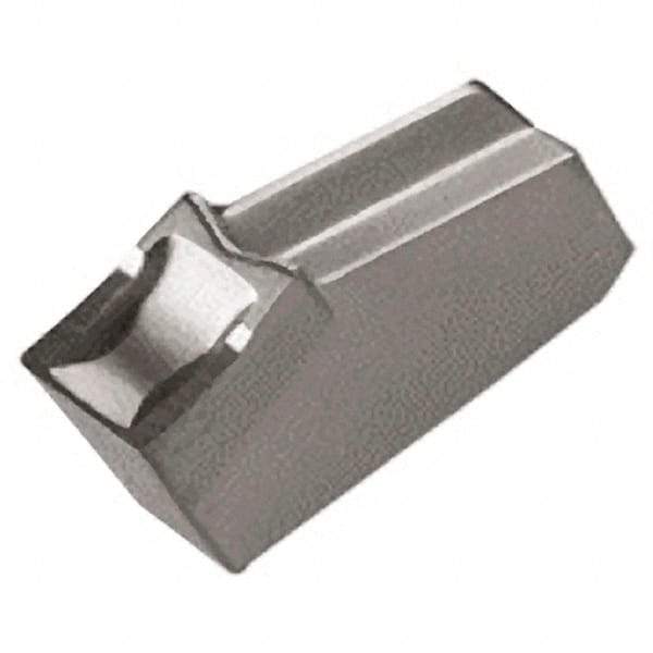 Iscar - GFN3 IC1028 Grade, 0.1189" Cutting Width, Carbide Cutoff Insert - Neutral Lead Angle, 0.0118" Cnr Rad, TiAlN/TiN Coated, Single End - USA Tool & Supply