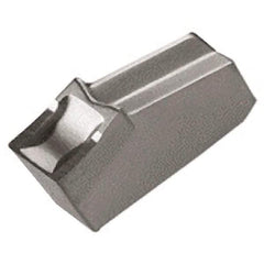 Iscar - GFN3 IC1028 Grade, 0.1189" Cutting Width, Carbide Cutoff Insert - Neutral Lead Angle, 0.0118" Cnr Rad, TiAlN/TiN Coated, Single End - USA Tool & Supply