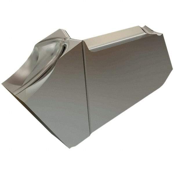 Iscar - GFN3 IC1028 Grade, 0.1181" Cutting Width, Carbide Cutoff Insert - Neutral Lead Angle, 0.0098" Cnr Rad, TiAlN/TiN Coated, Single End - USA Tool & Supply