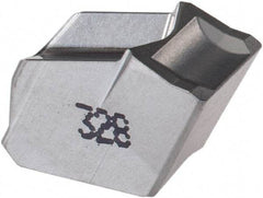 Iscar - GFN3003 IC328 Grade, 0.374" Cutting Width, Carbide Cutoff Insert - 0° Neutral Lead Angle, 0.0185" Cnr Rad, TiCN Coated, Single End - USA Tool & Supply