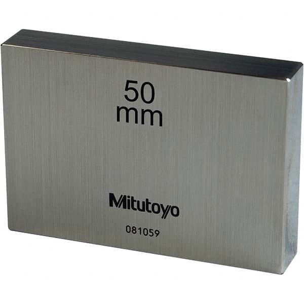 Mitutoyo - 50mm Steel Rectangular Gage Block - USA Tool & Supply