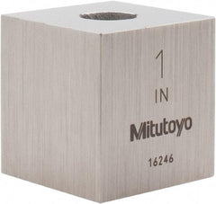 Mitutoyo - 1" Square Steel Gage Block - Accuracy Grade 0, Includes Certificate of Inspection - USA Tool & Supply