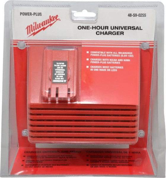 Milwaukee Tool - 12 to 18 Volt, 1 Battery NiCad & NiMH Power Tool Charger - 1 hr to Charge - USA Tool & Supply