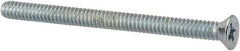 Value Collection - #4-40 UNC, 1-1/2" OAL Phillips Drive Machine Screw - Flat Head, Grade J82 Steel, Zinc-Plated Finish, Without Washer - USA Tool & Supply