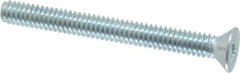 Value Collection - 1/4-20 UNC, 2-1/2" OAL Phillips Drive Machine Screw - Flat Head, Grade J82 Steel, Zinc-Plated Finish, Without Washer - USA Tool & Supply