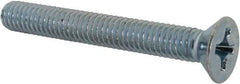 Value Collection - 5/16-18 UNC, 2-1/2" OAL Phillips Drive Machine Screw - Flat Head, Grade J82 Steel, Zinc-Plated Finish, Without Washer - USA Tool & Supply