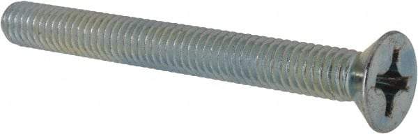 Value Collection - 5/16-18 UNC, 3" OAL Phillips Drive Machine Screw - Flat Head, Grade J82 Steel, Zinc-Plated Finish, Without Washer - USA Tool & Supply
