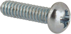 Value Collection - #2-56 UNC, 5/16" Length Under Head Phillips Drive Machine Screw - Round Head, Grade J82 Steel, Zinc-Plated Finish, Without Washer - USA Tool & Supply