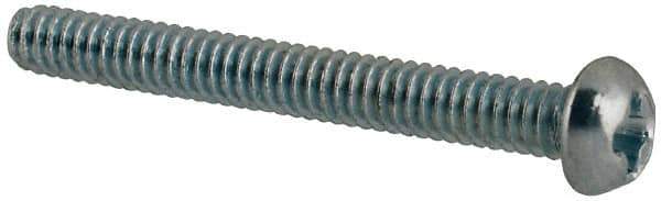 Value Collection - #2-56 UNC, 3/4" Length Under Head Phillips Drive Machine Screw - Round Head, Grade J82 Steel, Zinc-Plated Finish, Without Washer - USA Tool & Supply