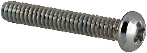 Value Collection - #3-48 UNC, 5/8" Length Under Head Phillips Drive Machine Screw - Round Head, Grade J82 Steel, Zinc-Plated Finish, Without Washer - USA Tool & Supply