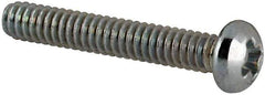 Value Collection - #3-48 UNC, 5/8" Length Under Head Phillips Drive Machine Screw - Round Head, Grade J82 Steel, Zinc-Plated Finish, Without Washer - USA Tool & Supply
