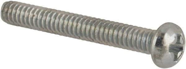 Value Collection - #3-48 UNC, 3/4" Length Under Head Phillips Drive Machine Screw - Round Head, Grade J82 Steel, Zinc-Plated Finish, Without Washer - USA Tool & Supply