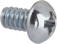 Value Collection - #4-40 UNC, 3/16" Length Under Head Phillips Drive Machine Screw - Round Head, Grade J82 Steel, Zinc-Plated Finish, Without Washer - USA Tool & Supply