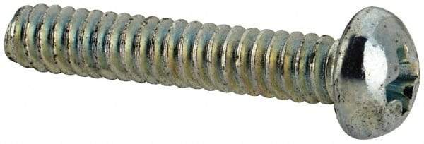Value Collection - #4-40 UNC, 5/8" Length Under Head Phillips Drive Machine Screw - Round Head, Grade J82 Steel, Zinc-Plated Finish, Without Washer - USA Tool & Supply