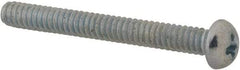 Value Collection - #4-40 UNC, 1" Length Under Head Phillips Drive Machine Screw - Round Head, Grade J82 Steel, Zinc-Plated Finish, Without Washer - USA Tool & Supply