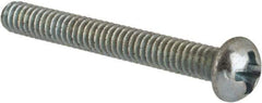 Value Collection - #5-40 UNC, 1" Length Under Head Phillips Drive Machine Screw - Round Head, Grade J82 Steel, Zinc-Plated Finish, Without Washer - USA Tool & Supply