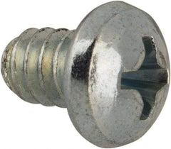 Value Collection - #10-24 UNC, 1/4" Length Under Head Phillips Drive Machine Screw - Round Head, Grade J82 Steel, Zinc-Plated Finish, Without Washer - USA Tool & Supply