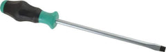 Wera - 312mm OAL Standard Slotted Screwdriver - 200mm Blade Length, Round Shank, Ergonomic Handle - USA Tool & Supply