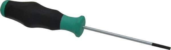 Wera - 161mm OAL Standard Slotted Screwdriver - 80mm Blade Length, Round Shank, Ergonomic Handle - USA Tool & Supply