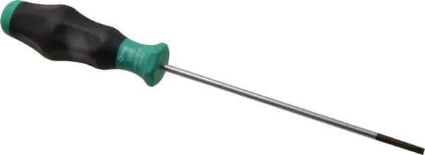 Wera - 248mm OAL Standard Slotted Screwdriver - 150mm Blade Length, Round Shank, Ergonomic Handle - USA Tool & Supply