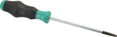 Wera - 223mm OAL Standard Slotted Screwdriver - 125mm Blade Length, Round Shank, Ergonomic Handle - USA Tool & Supply