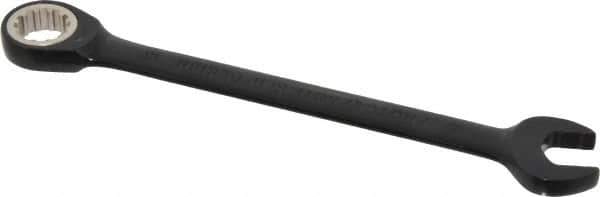 Proto - 15mm 12 Point Combination Wrench - 15° Head Angle, 7-7/8" OAL, Steel, Black Chrome Finish - USA Tool & Supply