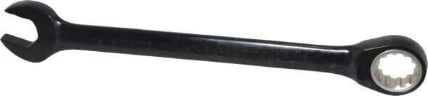 Proto - 18mm 12 Point Combination Wrench - 15° Head Angle, 9-5/16" OAL, Steel, Black Chrome Finish - USA Tool & Supply