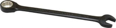 Proto - 7/16" 12 Point Combination Wrench - 15° Head Angle, 6-1/2" OAL, Steel, Black Chrome Finish - USA Tool & Supply