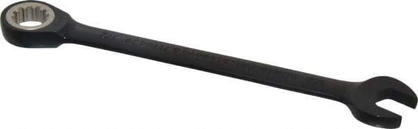 Proto - 1/2" 12 Point Combination Wrench - 15° Head Angle, 7" OAL, Steel, Black Chrome Finish - USA Tool & Supply