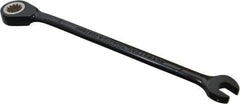 Proto - 7mm 12 Point Combination Wrench - 15° Head Angle, 5-1/2" OAL, Steel, Black Chrome Finish - USA Tool & Supply