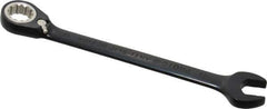 Proto - 15mm 12 Point Combination Wrench - 15° Head Angle, 7-7/8" OAL, Steel, Black Chrome Finish - USA Tool & Supply