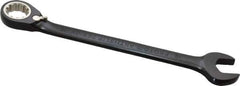 Proto - 18mm 12 Point Combination Wrench - 15° Head Angle, 9-5/16" OAL, Steel, Black Chrome Finish - USA Tool & Supply