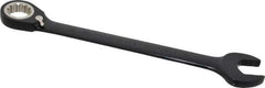 Proto - 30mm 12 Point Combination Wrench - 15° Head Angle, 15-7/8" OAL, Steel, Black Chrome Finish - USA Tool & Supply