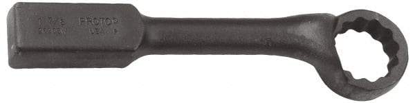 Proto - 4-1/8" 12 Point Striking Box Wrench - Single End, 6-1/4" Head Diam x 2-3/8" Head Thickness, 18" OAL, Steel, Black Finish, 60° Offset - USA Tool & Supply