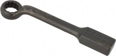 Proto - 1-3/16" 12 Point Striking Box Wrench - Single End, 2-1/16" Head Diam x 13/16" Head Thickness, 11" OAL, Steel, Black Finish, 60° Offset - USA Tool & Supply