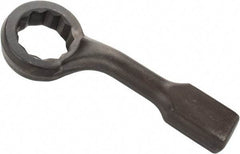 Proto - 3-3/4" 12 Point Striking Box Wrench - Single End, 6-1/4" Head Diam x 2-3/8" Head Thickness, 18" OAL, Steel, Black Finish, 60° Offset - USA Tool & Supply