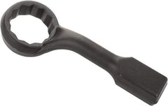 Proto - 4-1/4" 12 Point Striking Box Wrench - Single End, 6-1/4" Head Diam x 2-3/8" Head Thickness, 18" OAL, Steel, Black Finish, 60° Offset - USA Tool & Supply