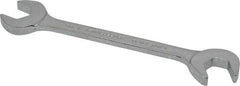 Proto - 14mm Standard Open End Wrench - 5-49/64" OAL, Double End, Chrome Finish, 15° & 60° Head Angle - USA Tool & Supply