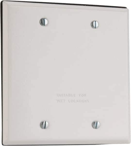 Cooper Crouse-Hinds - Electrical Outlet Box Aluminum Weatherproof Cover - Includes Gasket - USA Tool & Supply