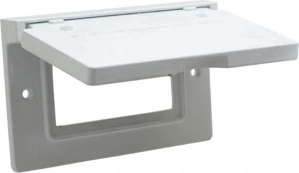Cooper Crouse-Hinds - Electrical Outlet Box Aluminum Weatherproof Cover - Includes Gasket - USA Tool & Supply