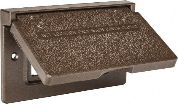 Cooper Crouse-Hinds - Electrical Outlet Box Aluminum Weatherproof Cover - Includes Gasket - USA Tool & Supply